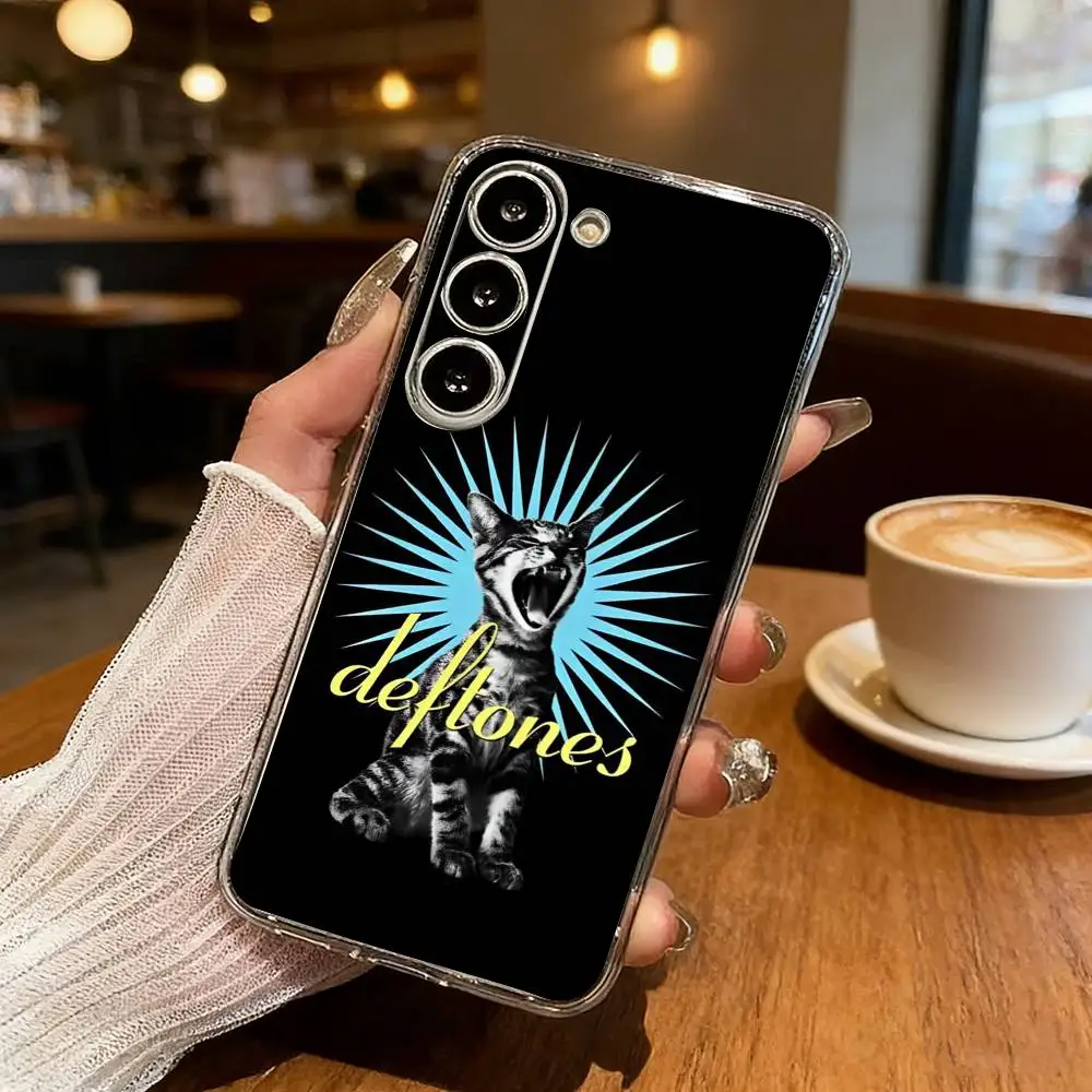 

R-Rock Band D-Deftones Phone Case For Samsung Galaxy S24 S25 S23 S22 S21 Plus S24 S25 Transparent Cover Case