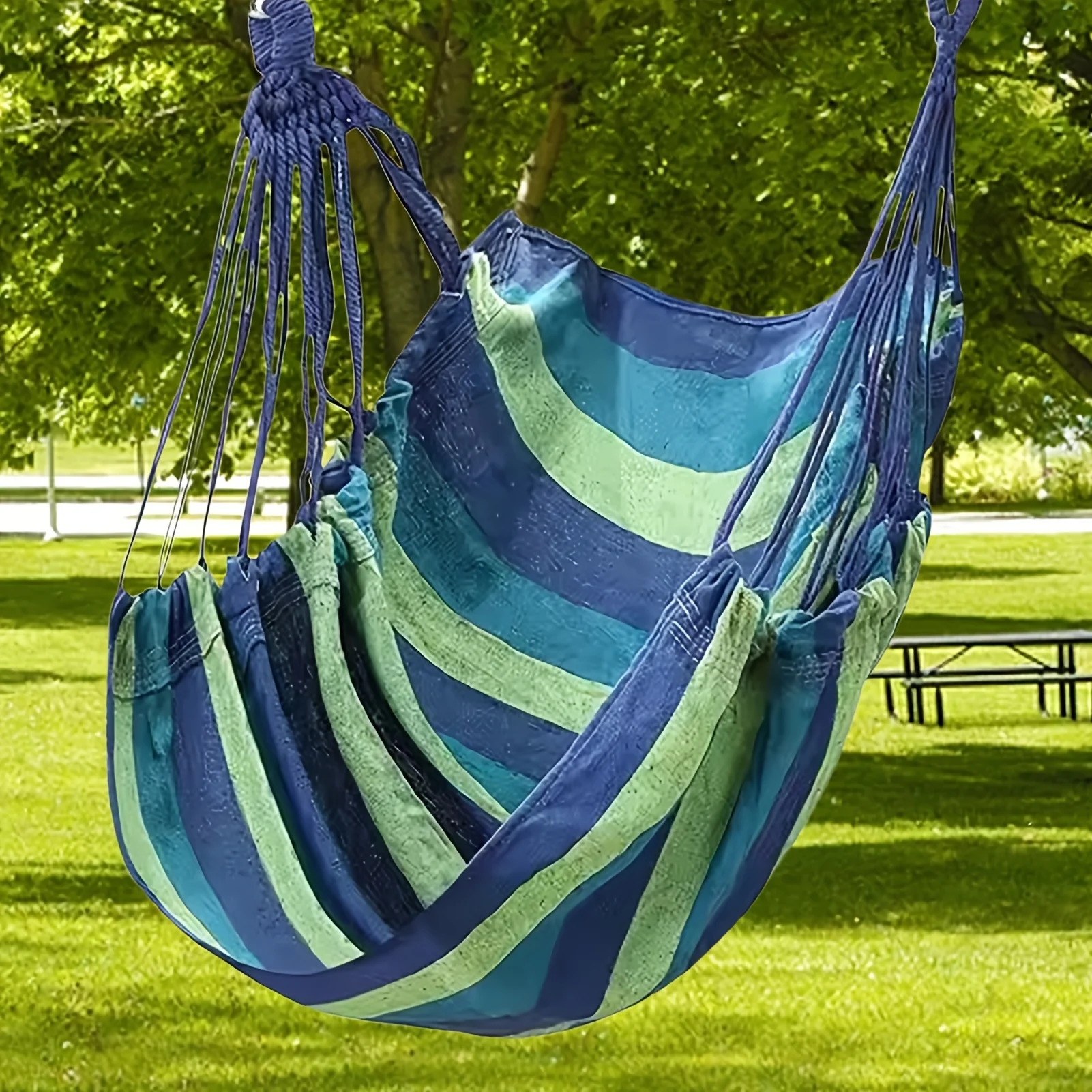 Portable Outdoor Hammock Swing Chair, Sturdy & Comfortable Hanging Chair, Durable for Yard, Patio, Camping image 5
