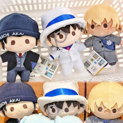 In Stock Kayou Detective Conan Overture To Eternal Night 20cm Plush Dolls Kaitou Kiddo Kudou Shinichi Mouri Ran Anime Toys Gifts