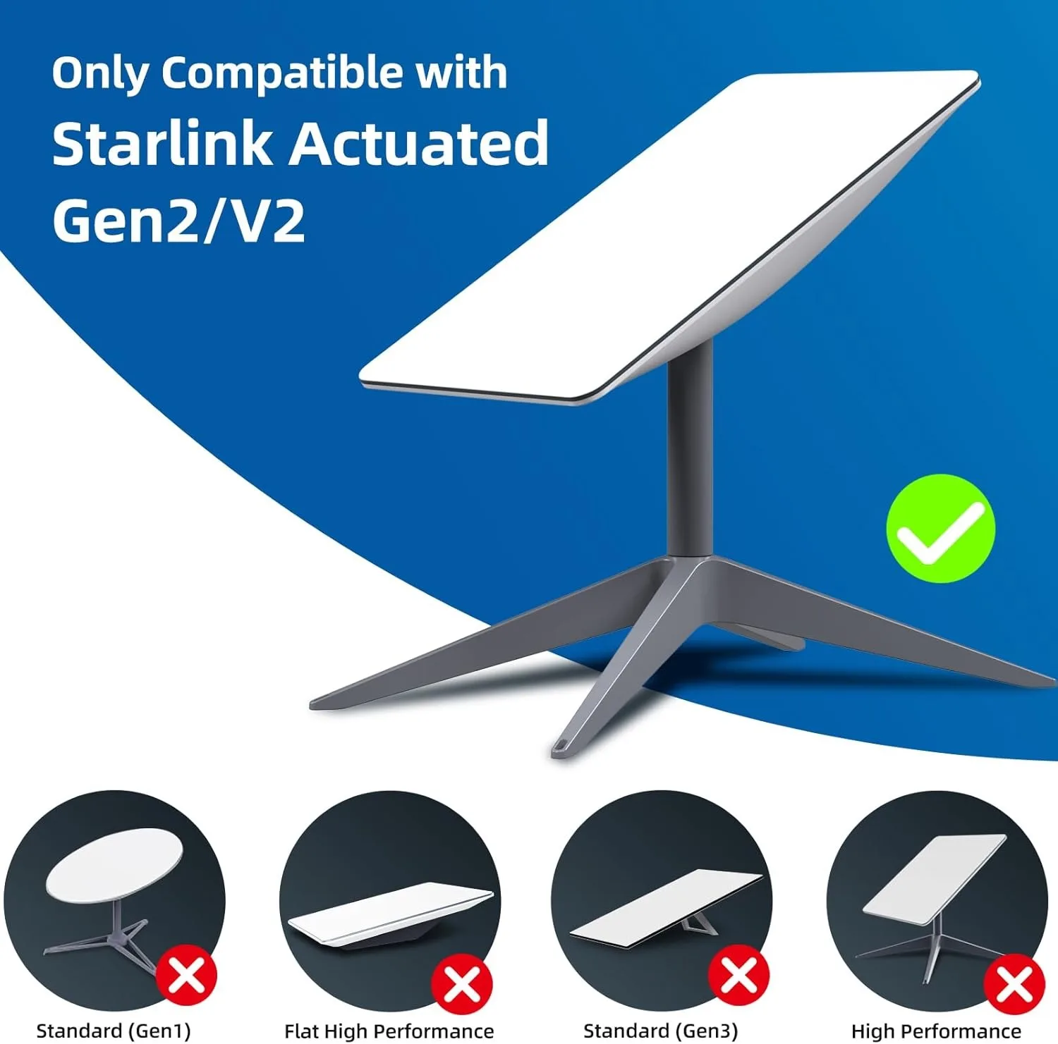 イーサネット アダプタ インターネット長方形ディッシュ RJ45 ギガビット イーサネット アダプタ Starlink Actuated Gen 2 V2 用の安定したネットワーク接続