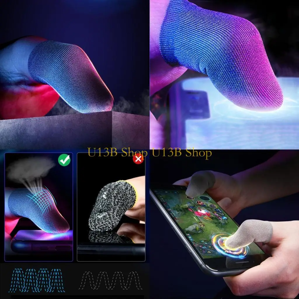 

U13B 0.01"(0.5mm) Ultra-Thin，Mobile Finger Sleeve Anti-Sweat Breathable