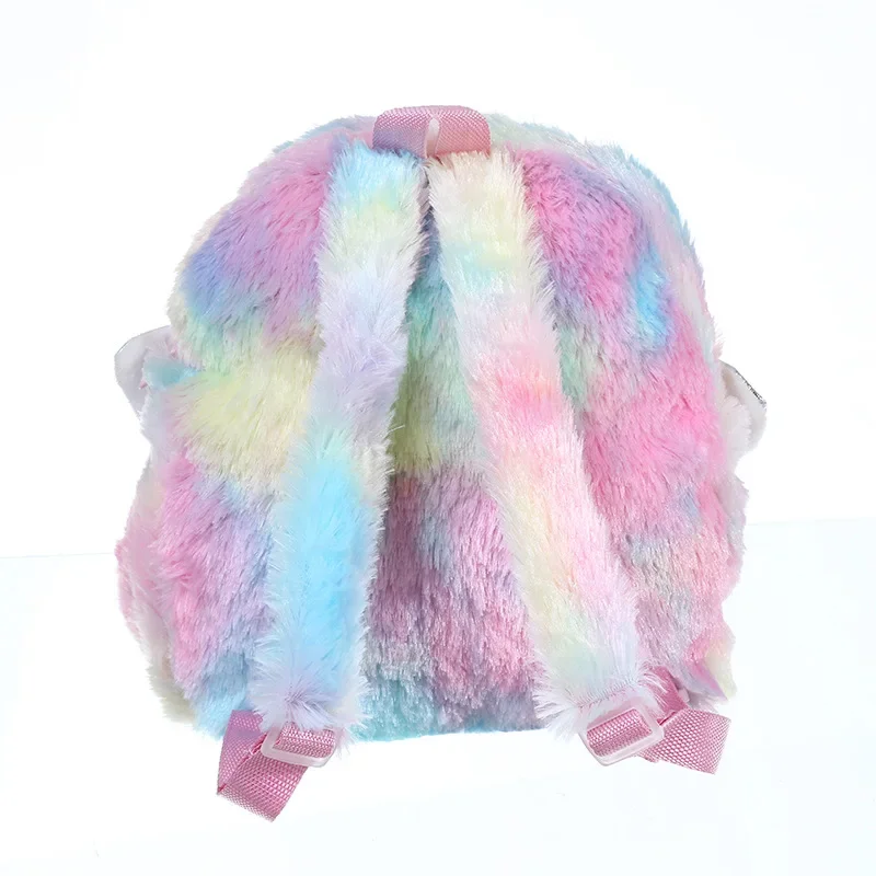 1 Unicorn Fur Backpack Children\'s Fashion Cartoon Cute Kindergarten Cute Small Backpack, Ideal Choice for Gifts