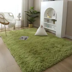 Green Carpet Tie Dyeing Plush Soft Carpets For Living Room Bedroom Anti-slip Floor Mats Bedroom Water Absorption Carpet Rugs