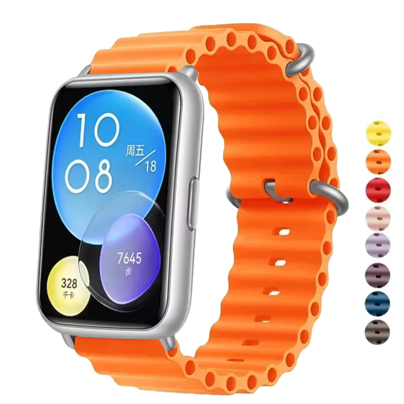 

Silicone Ocean Strap For Huawei Watch Fit 2 Bracelet women Sports Watchband for Correa Huawei Watch Fit 2 Wristband Accessories