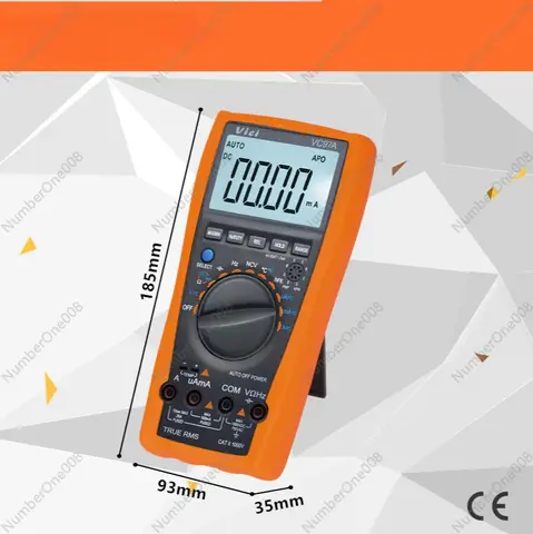 VC97A New VC97 1000V Digital Multimeter DC AC Auto Range DMM Temperature Current Meter Capacitance Resistance Diode