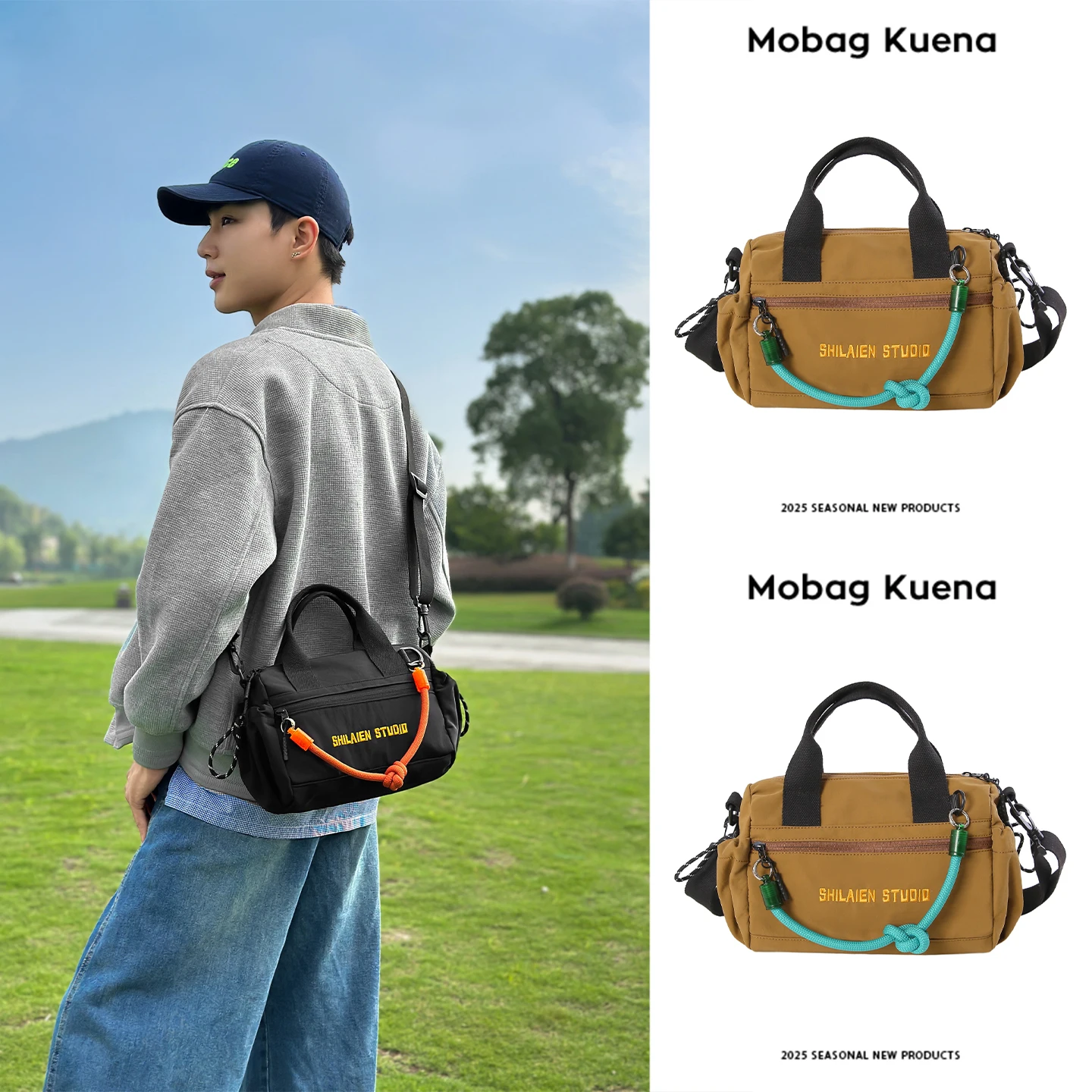 

Нейлоновая сумка через плечо Boston Sle, женская модная повседневная универсальная сумка через плечо контрастного цвета, подходит для осени и зимы