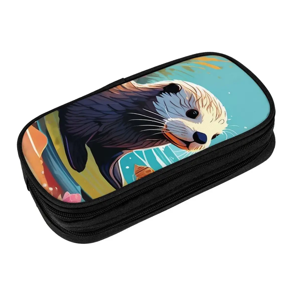 

Classic Cute Baby Sea Otter Pencil Cases Pencil Box Pen Holder for Student Big Capacity Bags Students School Gifts Stationery