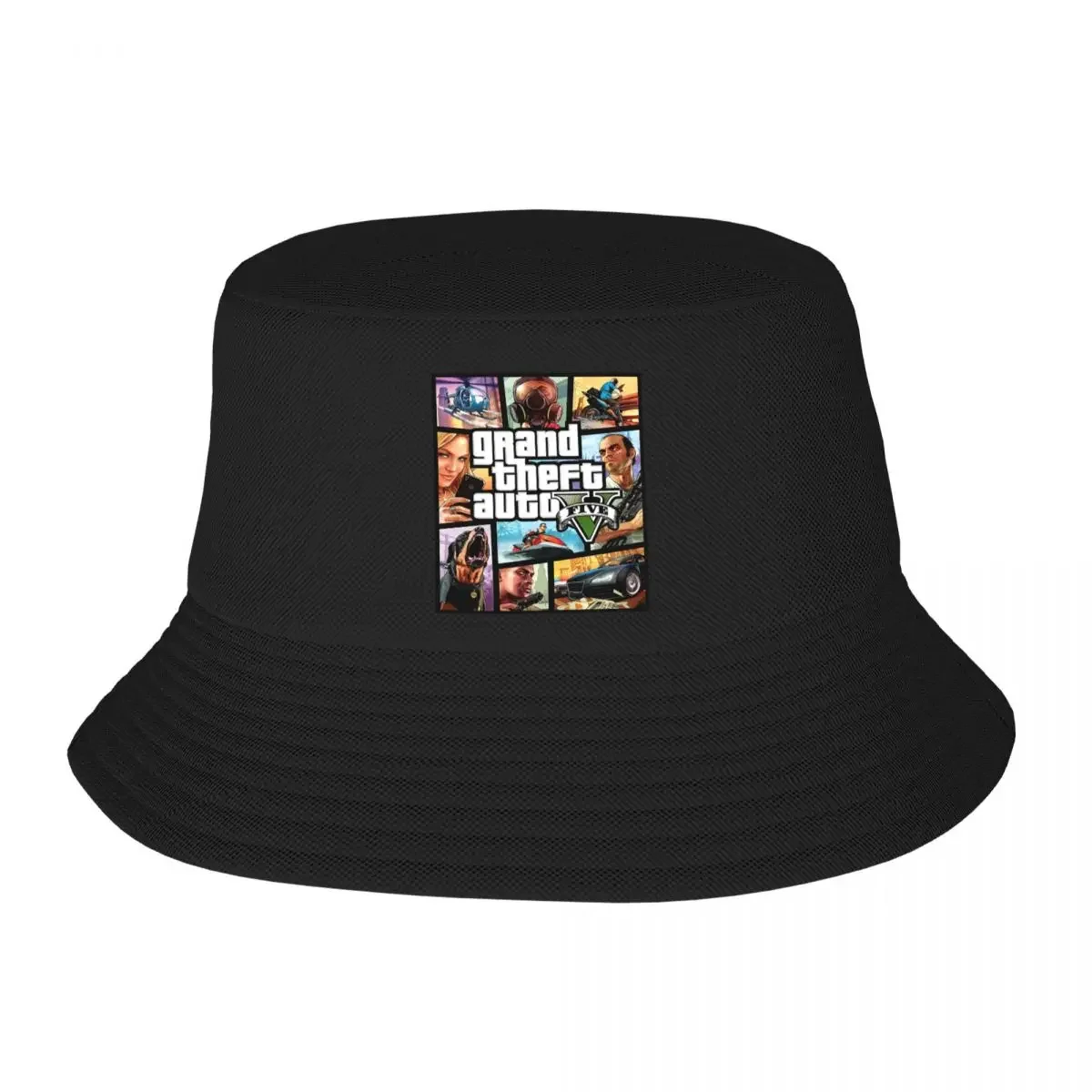 Custom Grand Theft Auto Collage Beach Bucket Hat Women Men Unisex Adventure Game GTA Summer Fisherman Cap