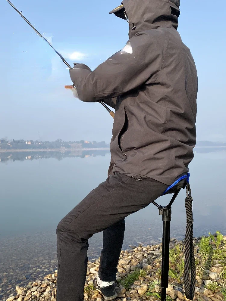 Fishing chair portable, foldable, lightweight chair, one legged telescopic wild fishing chair, stream fishing chair