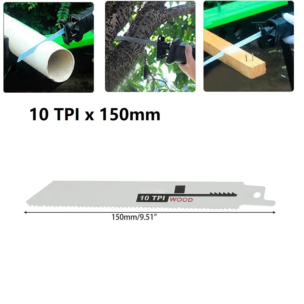 Lâmina de serra alternativa multi serra 6/18tpi 150/200mm para ferramentas de corte de madeira de metal acessórios de ferramenta de corte de madeira 1 peça