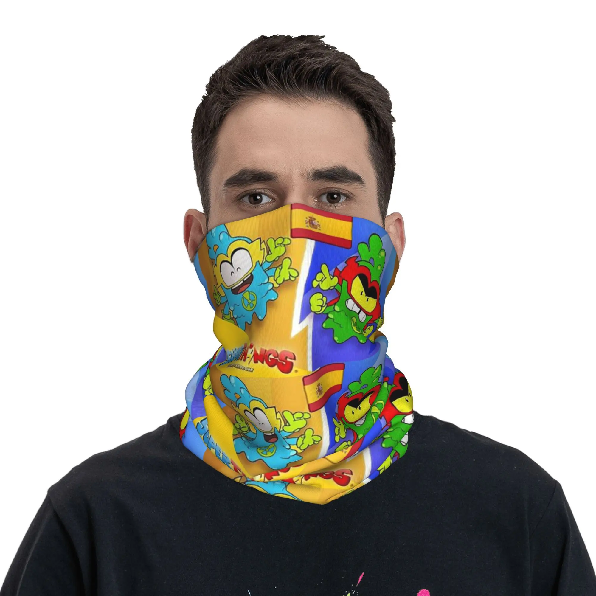 Superthings باندانا غطاء الرقبة المطبوعة وشاح سحري متعدد الاستخدام عقال ركوب الدراجات للجنسين الكبار يندبروف