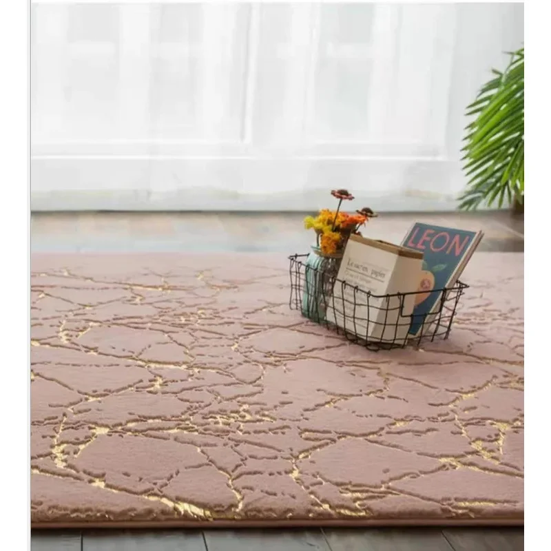 

JSL36Imitation Rabbit Velvet Bronzing Living Room Carpet Bedroom Bedside Carpets Home Decor Plush Rug Anti-skid Water Absorp9Ok%