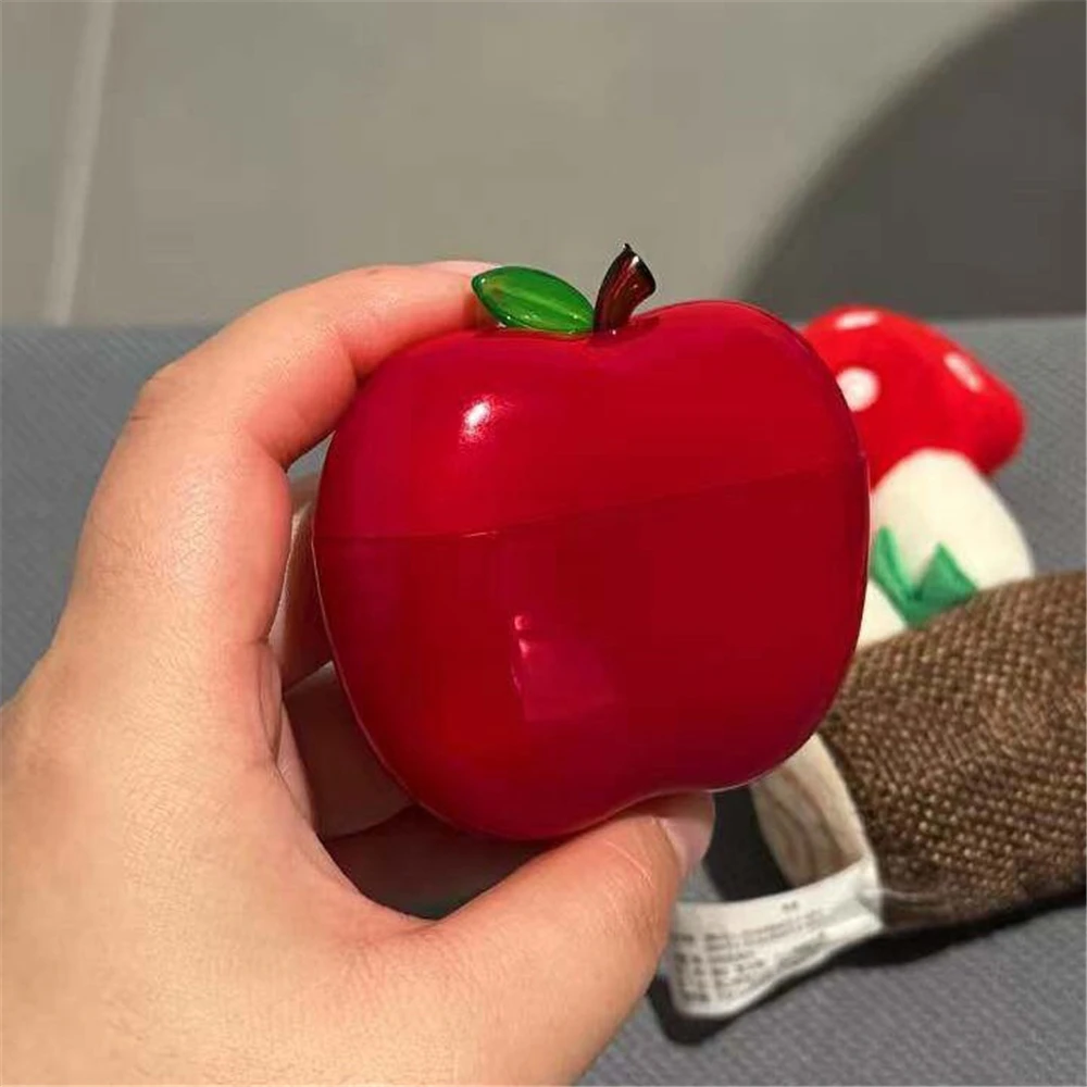New Translucent Apple Shape Headphone Case TPU Gold Silver Red Green for Airpods Pro 1/2/3 4