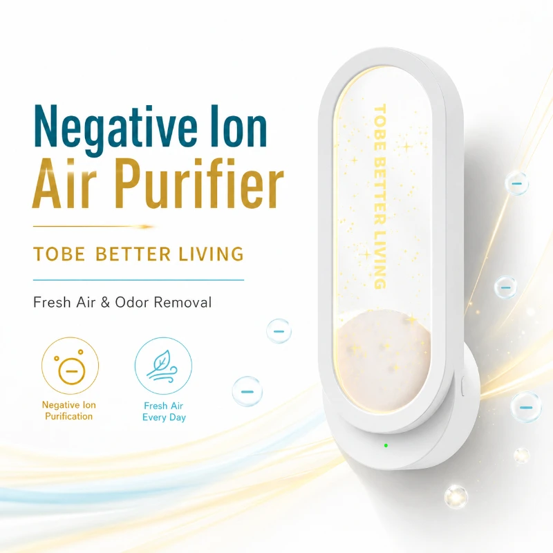 

Mini Negative Ion Air Purifier with Starlight Atmosphere Light Bathroom Deodorizer Formaldehyde/Odor Removal