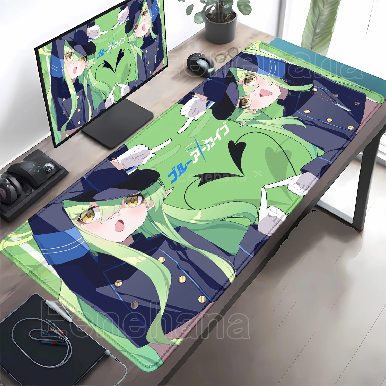 Blue Archive HD Printing Mousepad Highlander Railroad School nozomi hikari Non-slip Mouse Pad Large Keyboard Anime Girl Desk Mat