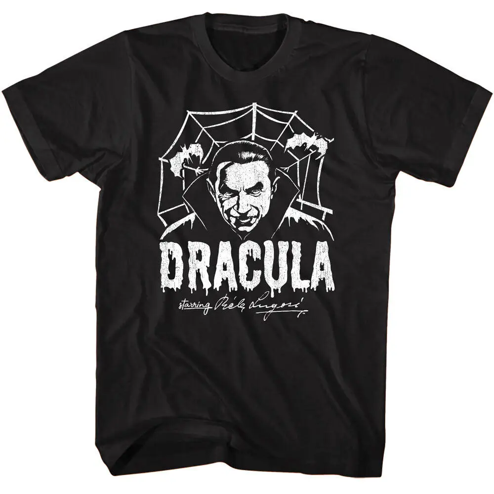 Bela Lugosi Dracula Spiders Web Мужская футболка винтажный фильм ужасов вампира