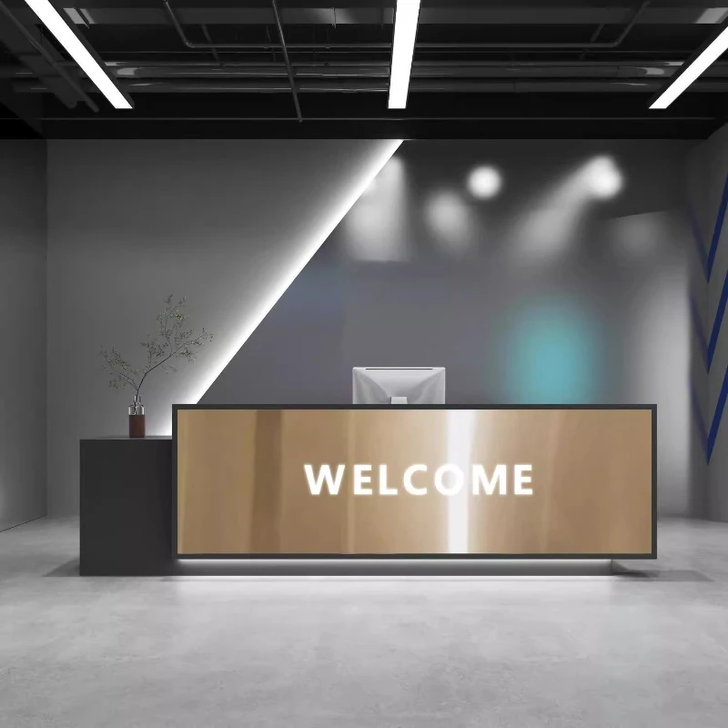 

Light Luxury Atmosphere Reception Desks Modern Technology Trend Reception Desks Bar Hotel Advanced Office Furniture Военное Дело