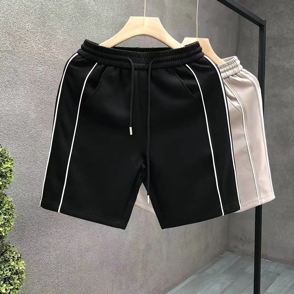 Shorts men's loose sports outerwear trendy five-point pants five-point casual straight-leg pants summer new beach pants