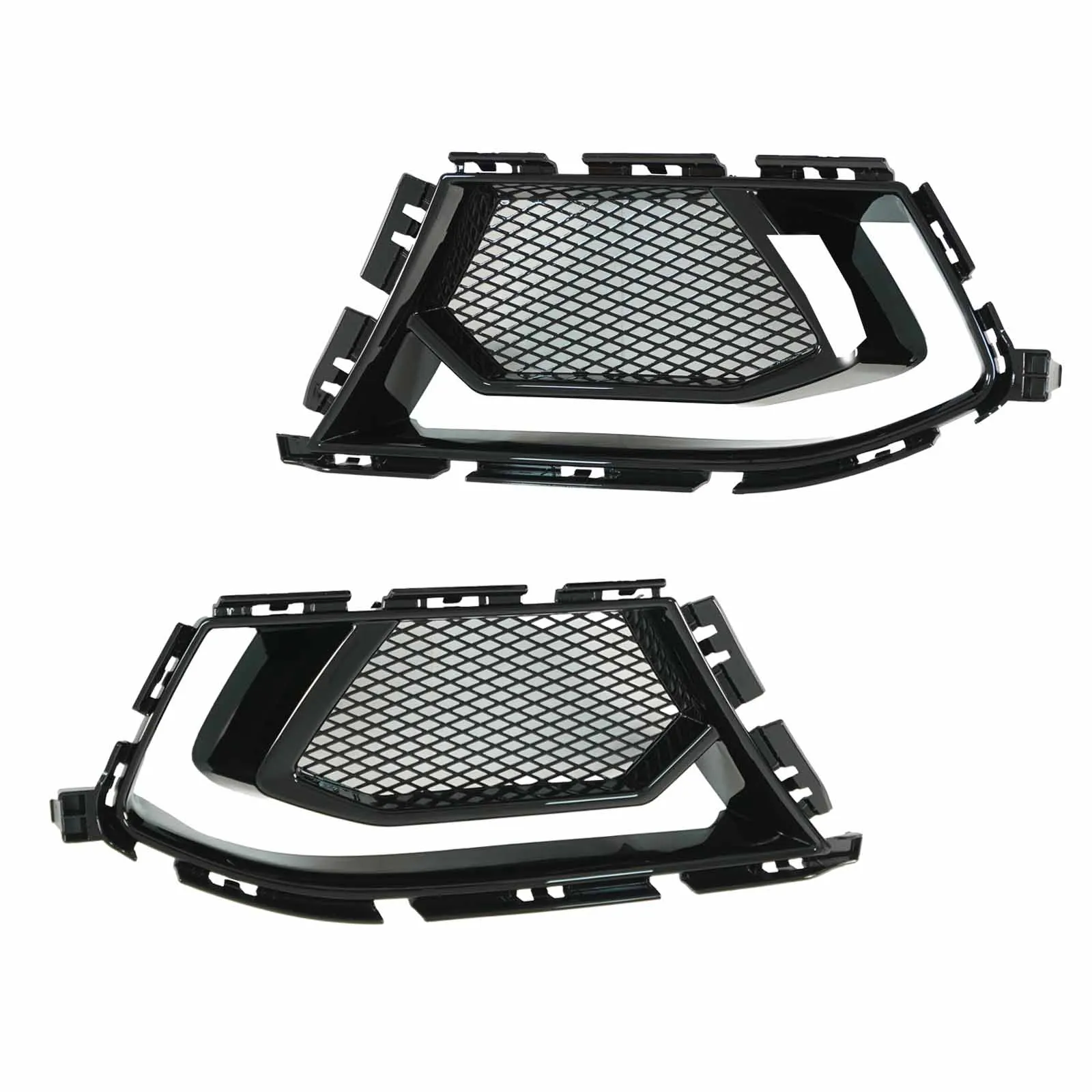 ل BMW M3 M4 G80 G82 G83 2021-2024 2 قطعة المصد الأمامي للسيارة غطاء فتحة التهوية اكسسوارات السيارات لامع أسود/ألياف الكربون نمط