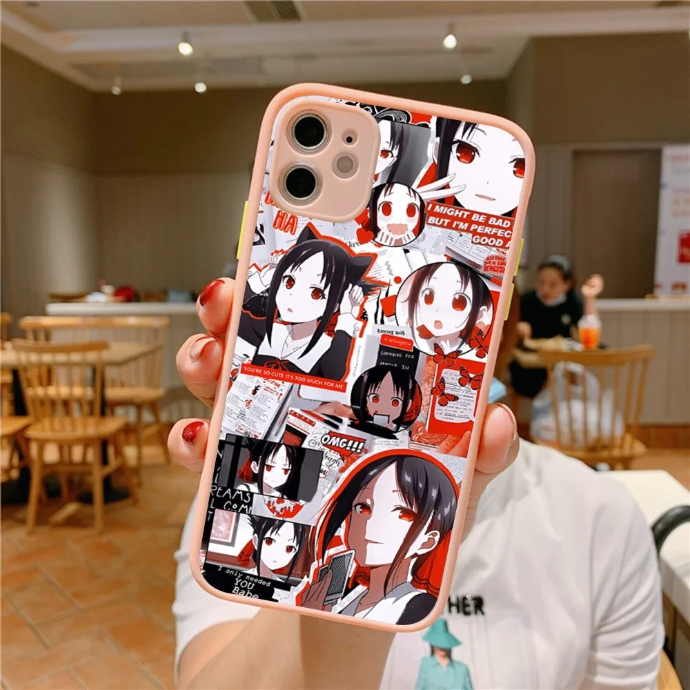 Kaguya Sama Love is War Phone Case for iPhone 14 11 12 13 Mini Pro Max 8 7 Plus X XR XS MAX Translucent Matte Cover