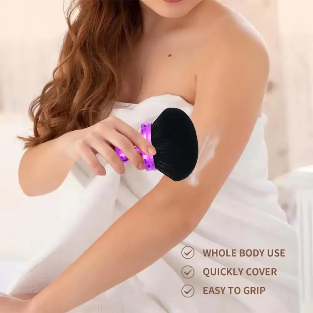 Mushroom Makeup Brush with Handle Multi-purpose Self Tanner Applicator Brush Synthetic Loose Powder Blush Face Cosmetic Brush