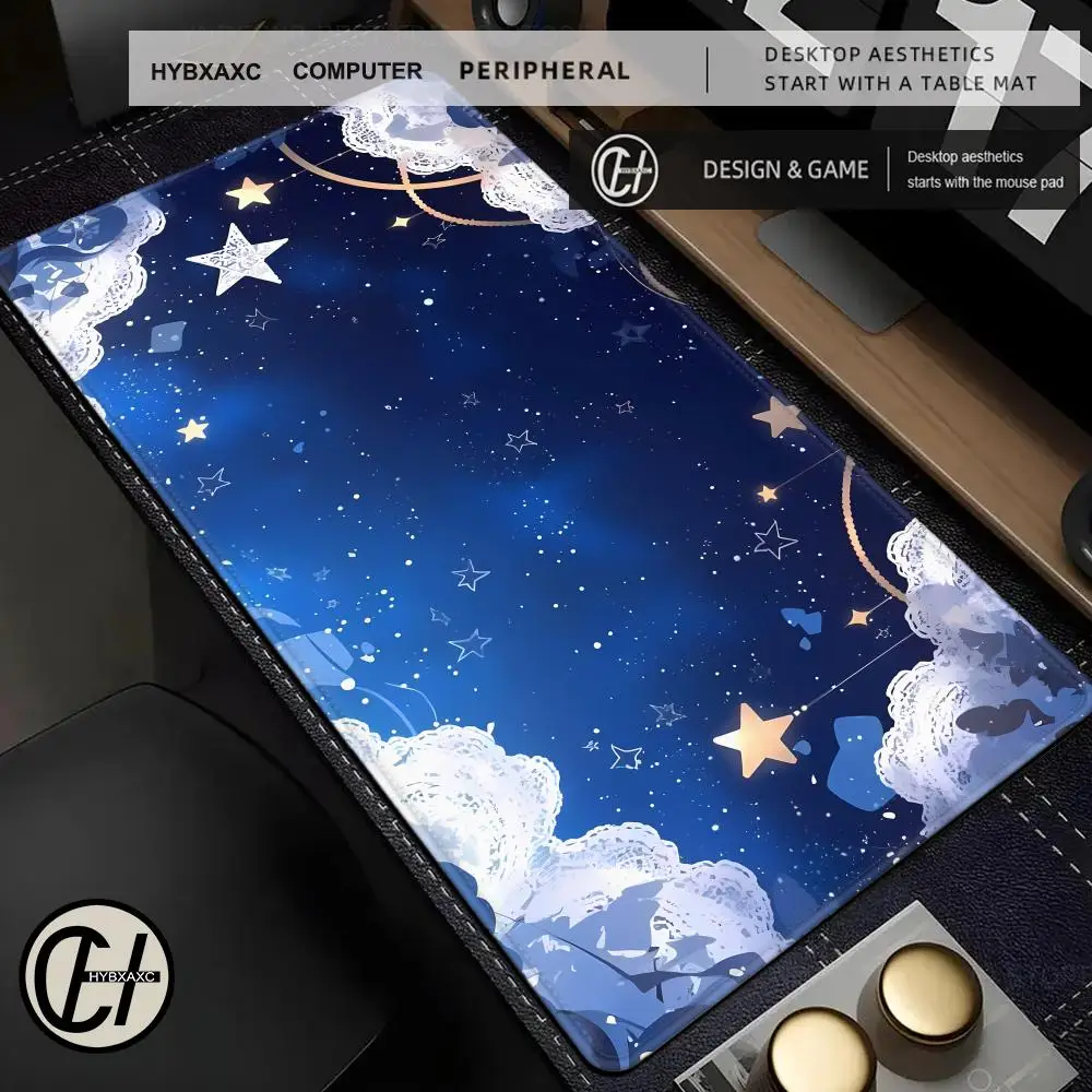Starry Sky Moon Mousepad Mouse Pad Mouses Rug Office Accessories Desk Mat Mousepad HYBXAXC Keyboard Gaming Mats Xxl Large Carpet