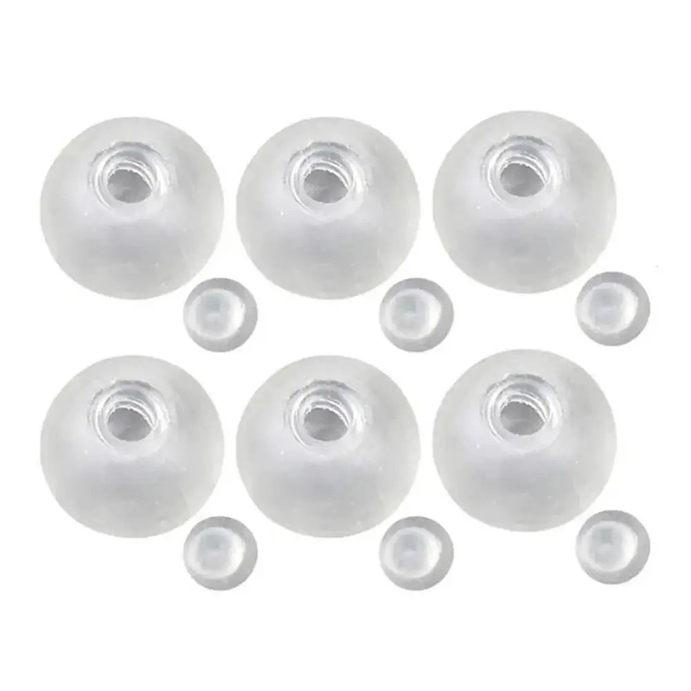 6Pcs TPR Clear Empty Ball Elastic Stretchable Hollow Empty Inside DIY Stress Relief Ball Thick Wear Resistant