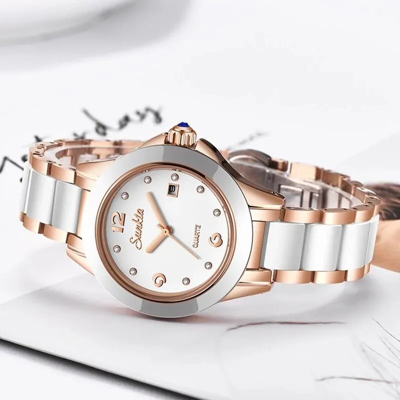 Fashion Women Watch Rose Gold Ladies Bracelet Watches Girl Reloj Mujer 2023 New Creative Watch Waterproof Date Clock Woman