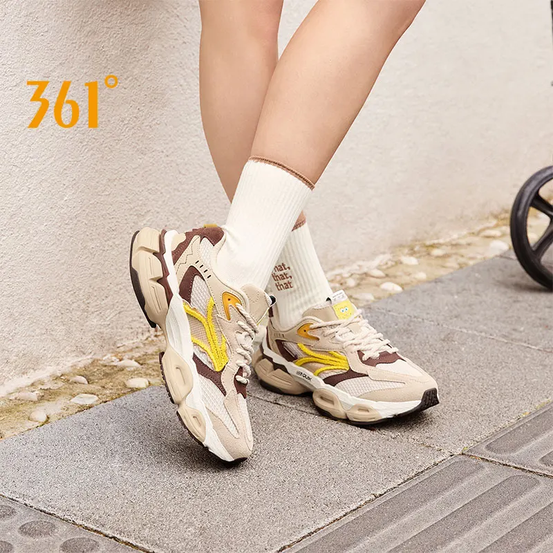 

361 Degrees Women Casual Shoes Summer Mesh Breathable Outdoor Comfortable Retro Light Thick-soled Female Sneakers 682436773