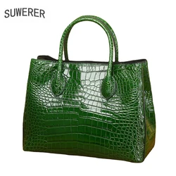 Quality Women Genuine Leather Bag Cowhide Leather Crocodile Pattern Women's handbags Luxury Designer bags 2022 women's brand