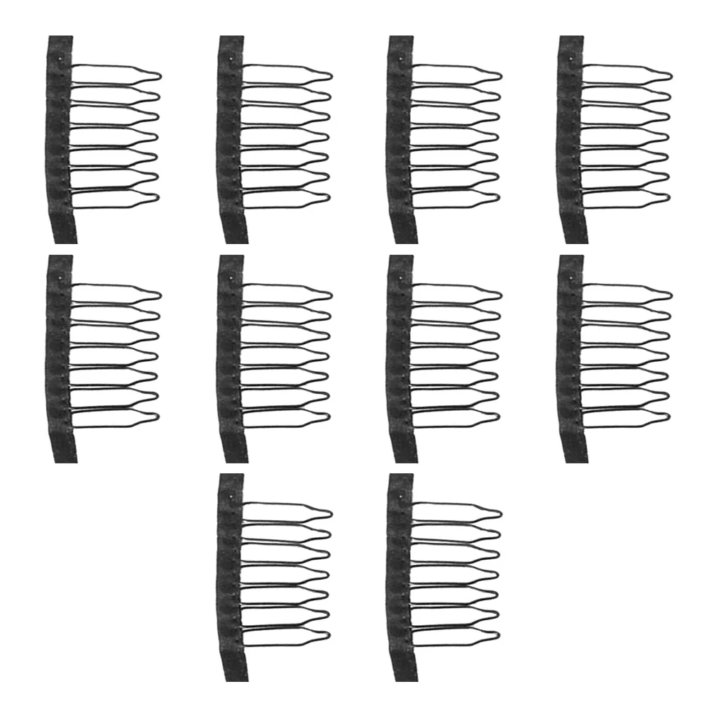 

10pcs 7 Teeth Net Clips Steel Hair For Lace Wigs Salon Use Sewable For Lace Comb Net Comb Clip Steel Tooth Clip