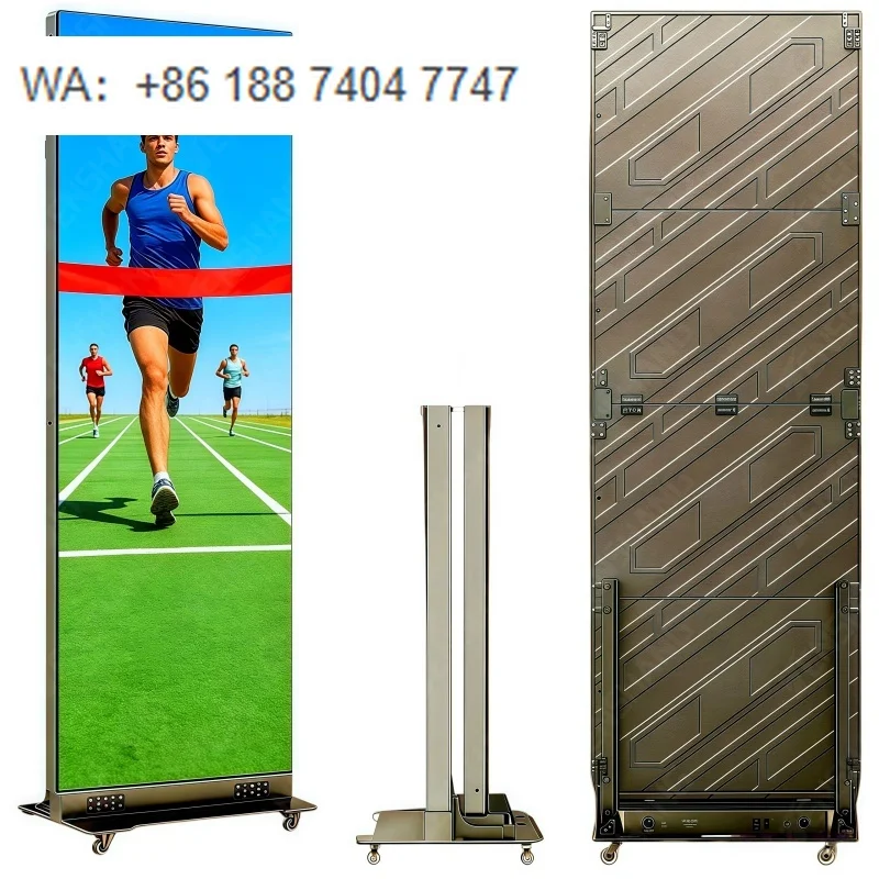 Full Color High Resolution High Refresh Slim Lightweight Design P2mm Led Poster Display Screen for Advertising