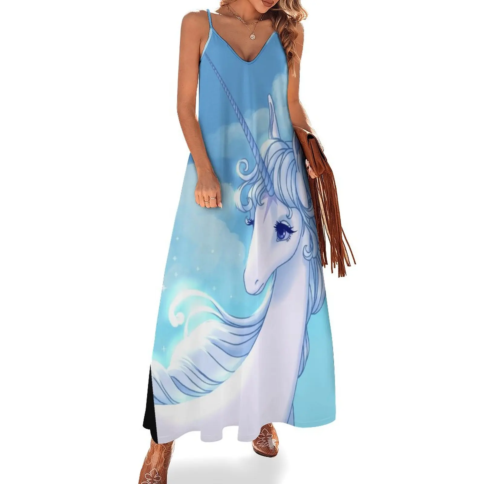 

Have you seen others like me The last unicorn Sleeveless Dress purple dress Women long dress