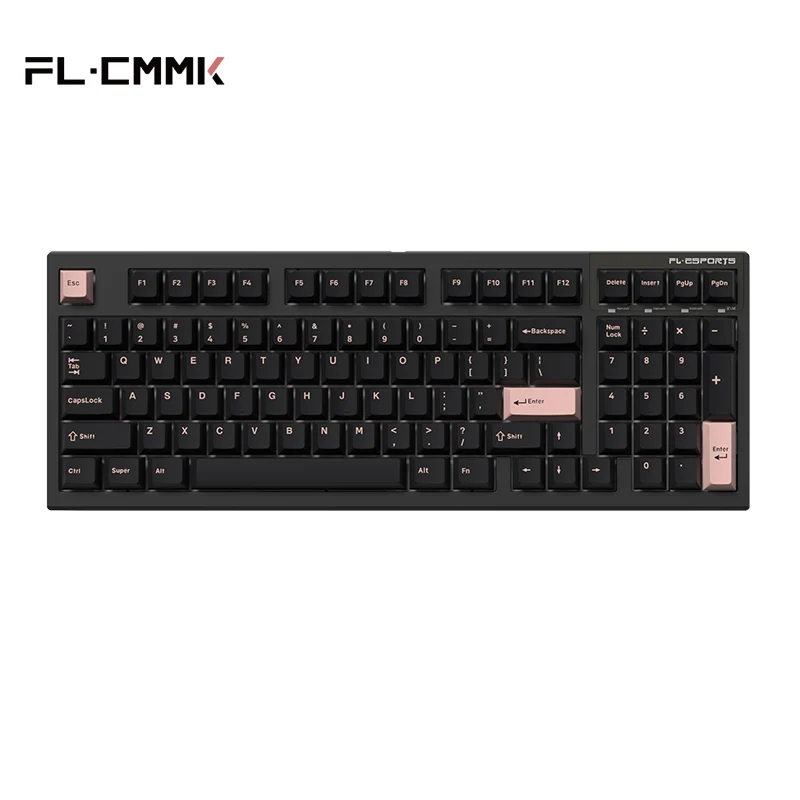 Esports Fl980v2 Teclado Mecânico 97 Teclas sem Fio 2.4g Bluetooth Três Modos Fullkey Interruptor Commutável Jogo Equipamento de Escritório fl ·