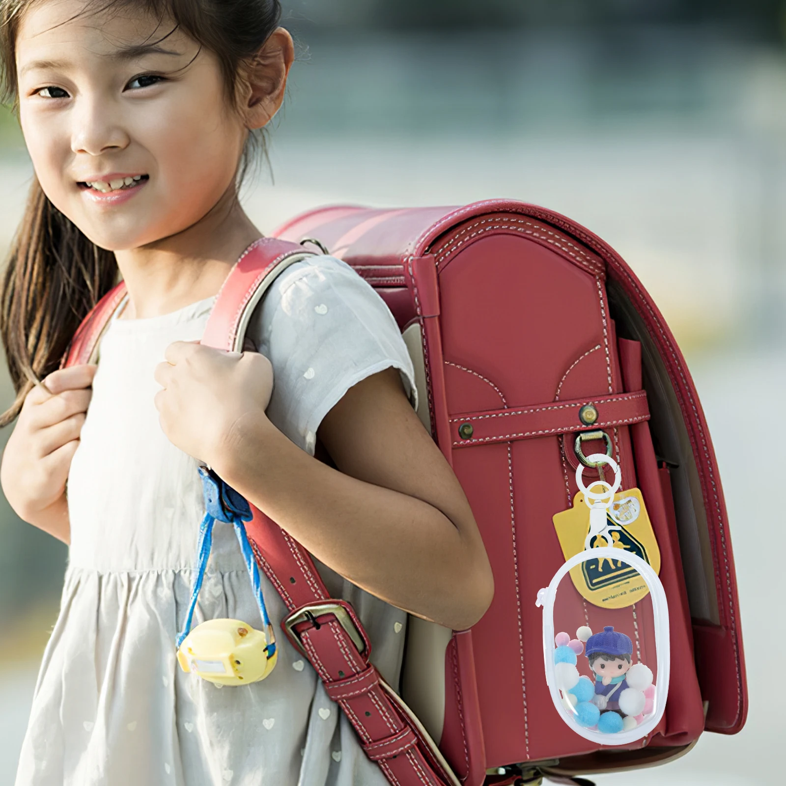 

1 Set Of Transparent Storage Bags For Clear Pvc Portable Figure Display Bag Lightweight Dust-Proof Case For Mini