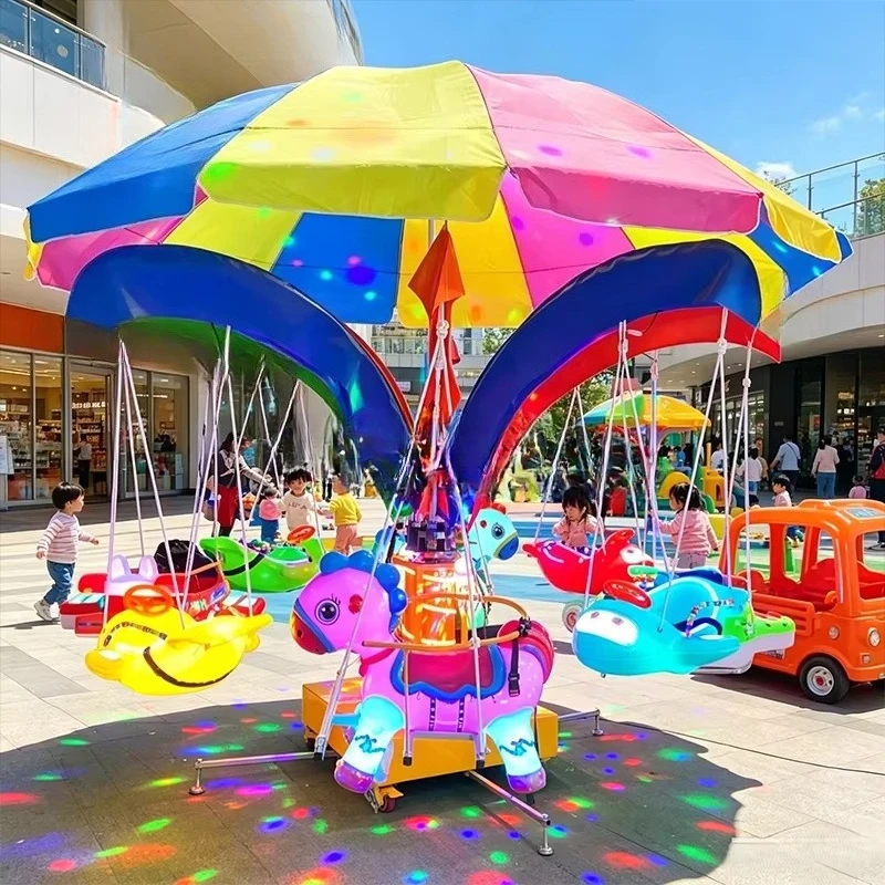 Mini Children's Amusement Ride with Up-and-Down Motion, Ideal for Family Entertainment Centers and Street Vendors