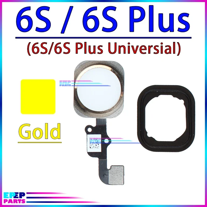 Replacement Parts for Iphone 6 6S Plus 5 5C 5S SE 2016 Home Button Flex Cable Return Function with Key Cap (No Fingerprint)