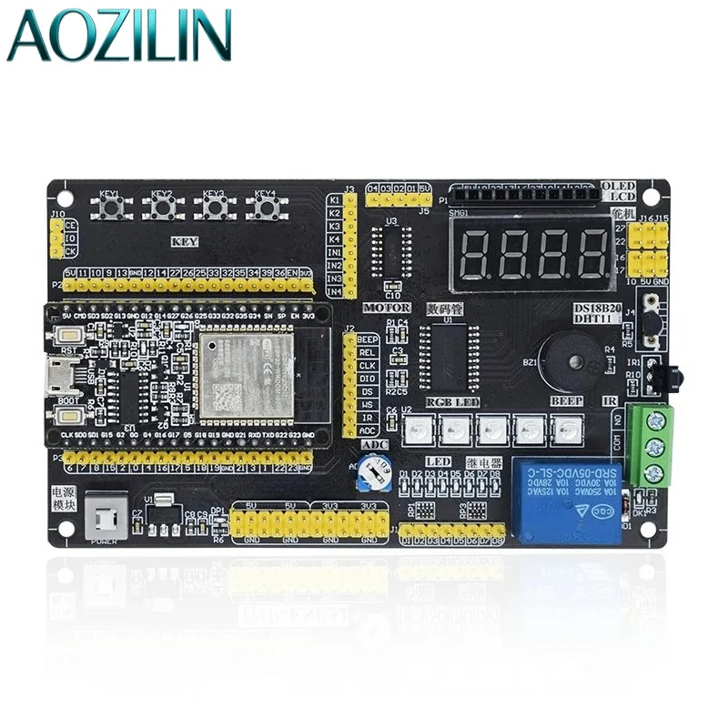 AOZILIN Wireless WiFi Bluetooth IoT Learning Board Multi-Language Programming Starter Kit For Student Maker Practice