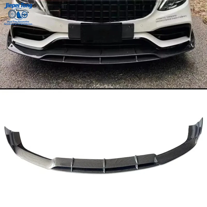 Suitable for Mercedes Benz C Class W205 2015~2019 Barbos Style Carbon Fiber Front Bumper Lip