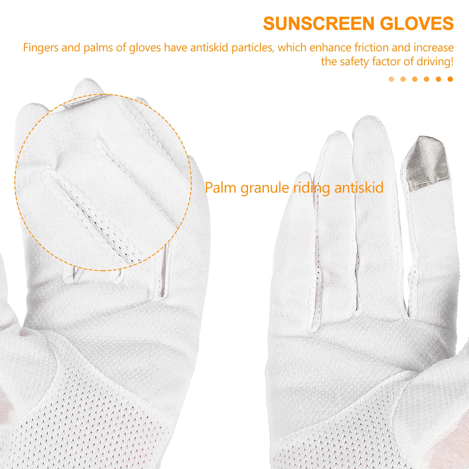 1Pair Women Driving Gloves Lace Sunscreen Screen Anti-Slip Outdoor Sports Gloves Uv Protection Lace Mitten