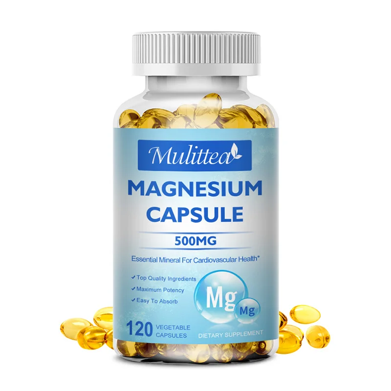 

Mulittea 500mg Magnesium Capsules Helps Joint & Heart Health and High-quality Sleep Muscle Relaxation Relieve Anxiety