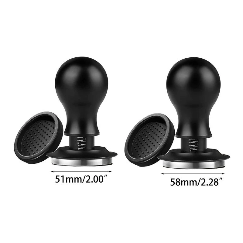 96GF Coffee Powder Press Springs Calibrated Tamping Stainless Steel Flat Base IdealGift Graduated Coffee Powder Press 51/58mm