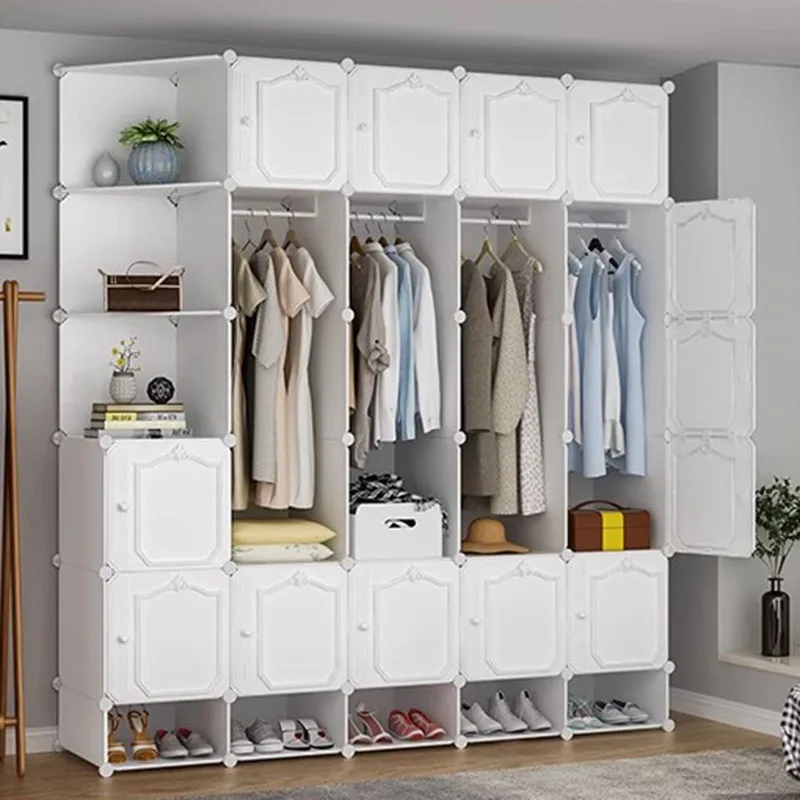 Space Saving Modular Wardrobe Jewelry Fabric Placard Mobiles Partitions Cupboard Closet Clothes Guarda Roupa Home Furniture