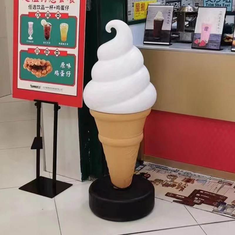 Giant Ice Cream Sculpture Model Lamp with Power Supply, Fake icecream Model, Good Quality, 120 cm