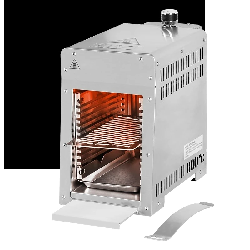 stainless steel grill high temperature American lamb chops steak gas liquefied gas oven grill machine