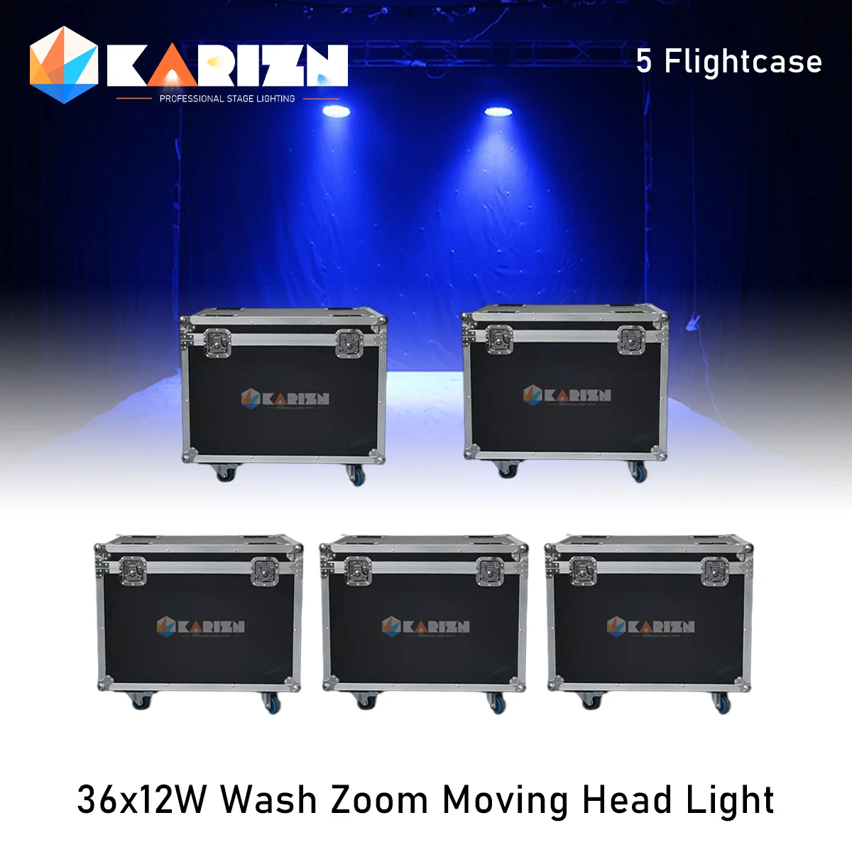 

0 Tax 5Pcs Flycase For LED Screen Wash Zoom 36x12w Moving Head Light LED Screen zoom Wash Moving Head Light Stage