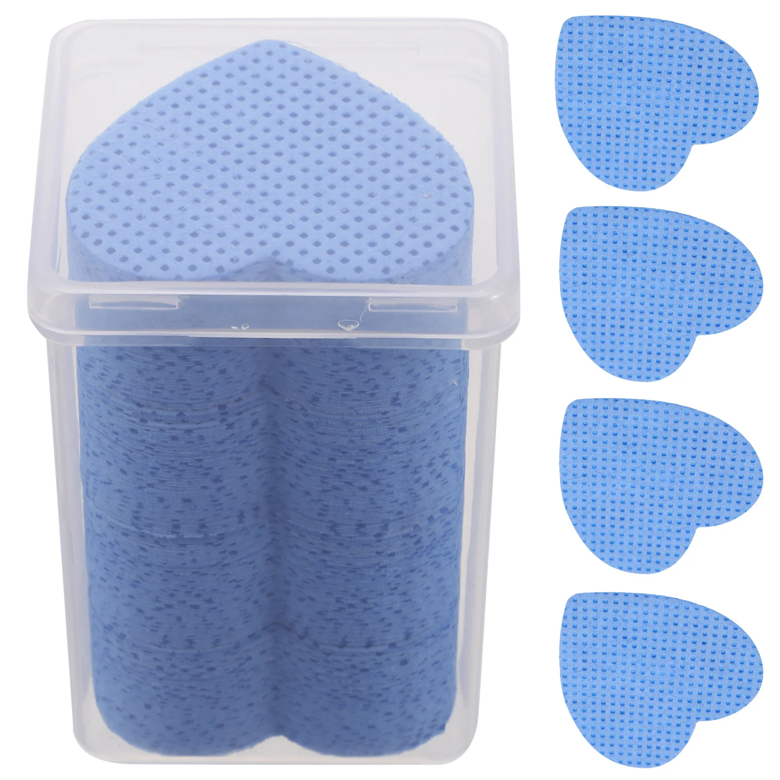 200 Stück herzförmige Nagellackentferner-Pads, weiche, fusselfreie Baumwolltücher für Gel-Tauchpulver, Maniküre, Soak Off Scrubber, Nagelpflege