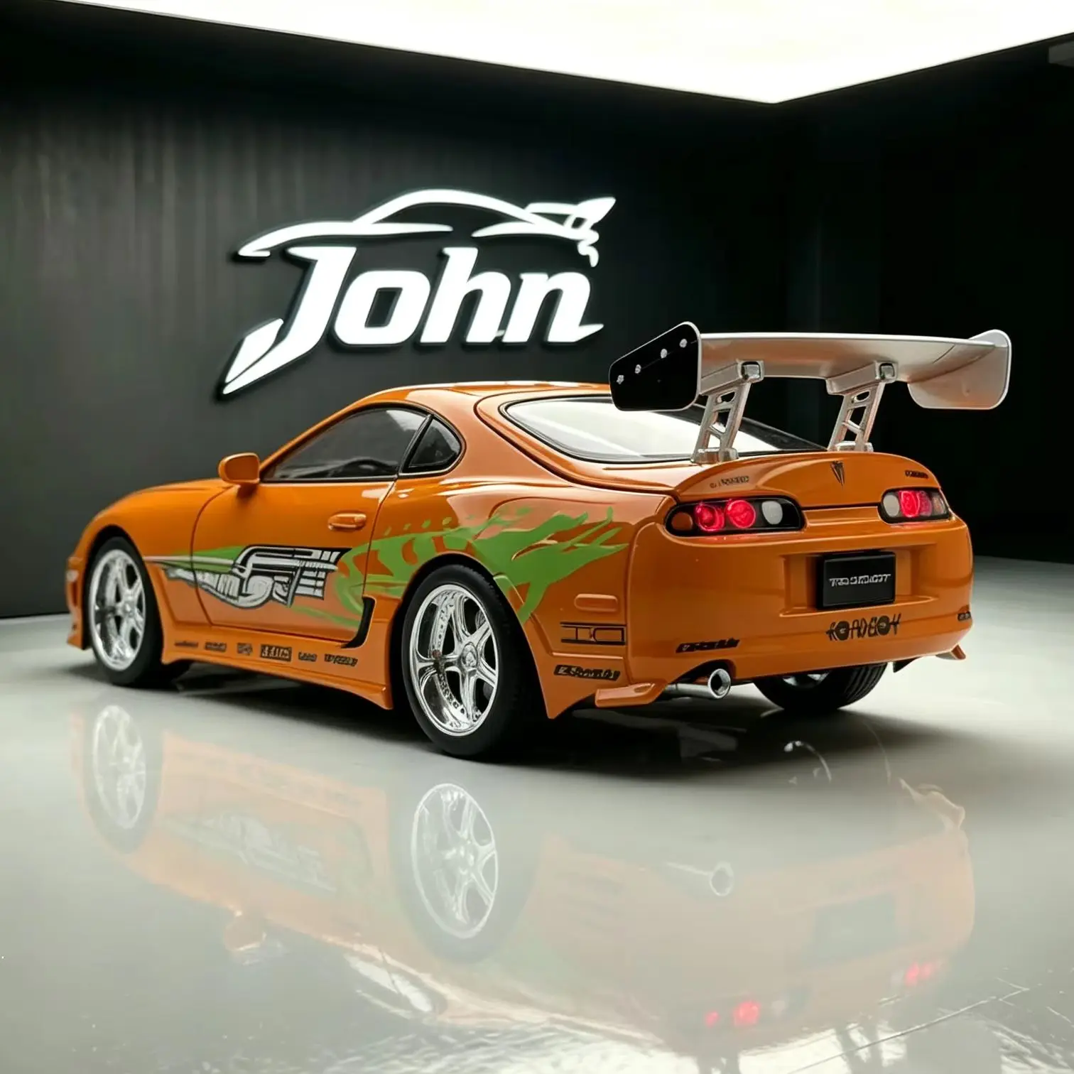 The Fast & Furious 1:24 Supra A80  Alloy Diecast Sports Car Model Pull Back Toy with Light & Sound Collectible Gift for Car Fans