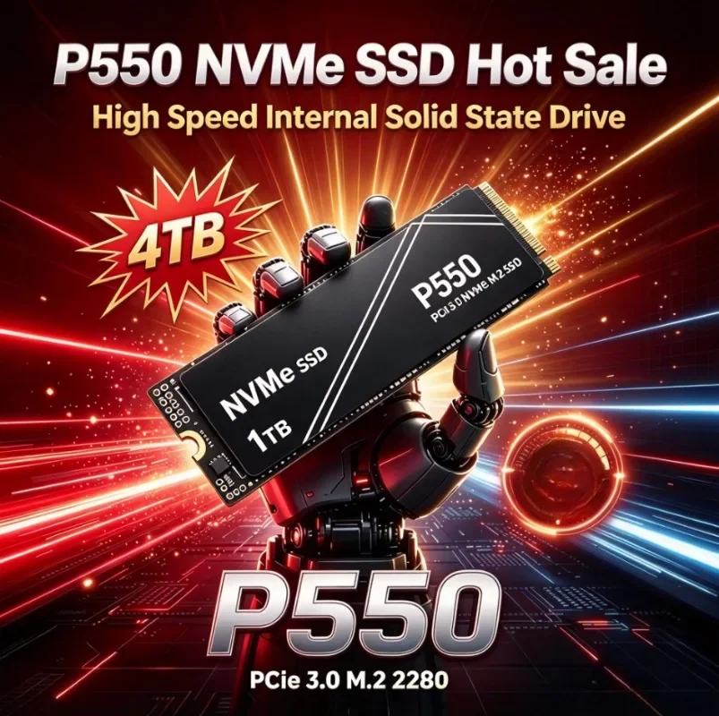 P550 High-Performance M.2 2280 PCIe 3.0 NVMe SSD 1TB 2TB High Speed, Load Faster Upgraded Version Fit  Laptop PC OEM Original