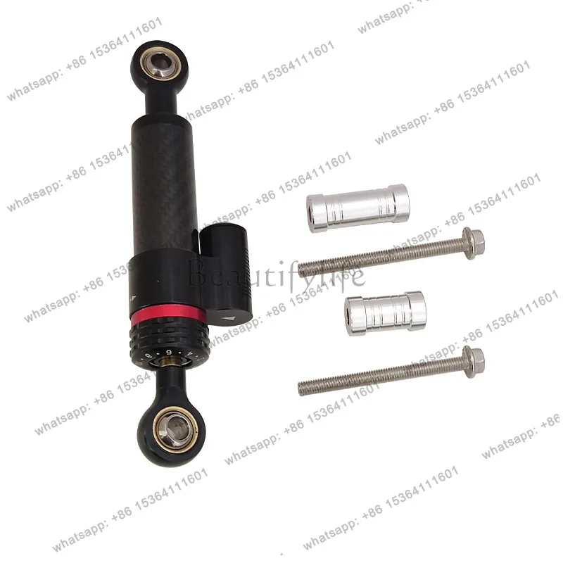 LX motorcycle modified carbon fiber titanium ruler directional damper steering stabilizer